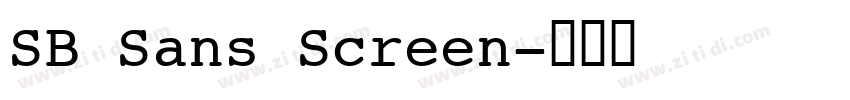 SB Sans Screen字体转换